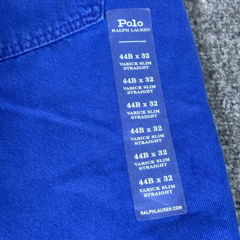 Polo Ralph Lauren Varick Slim Straight Hemp Denim Pants Blue 44B x 32 NWT